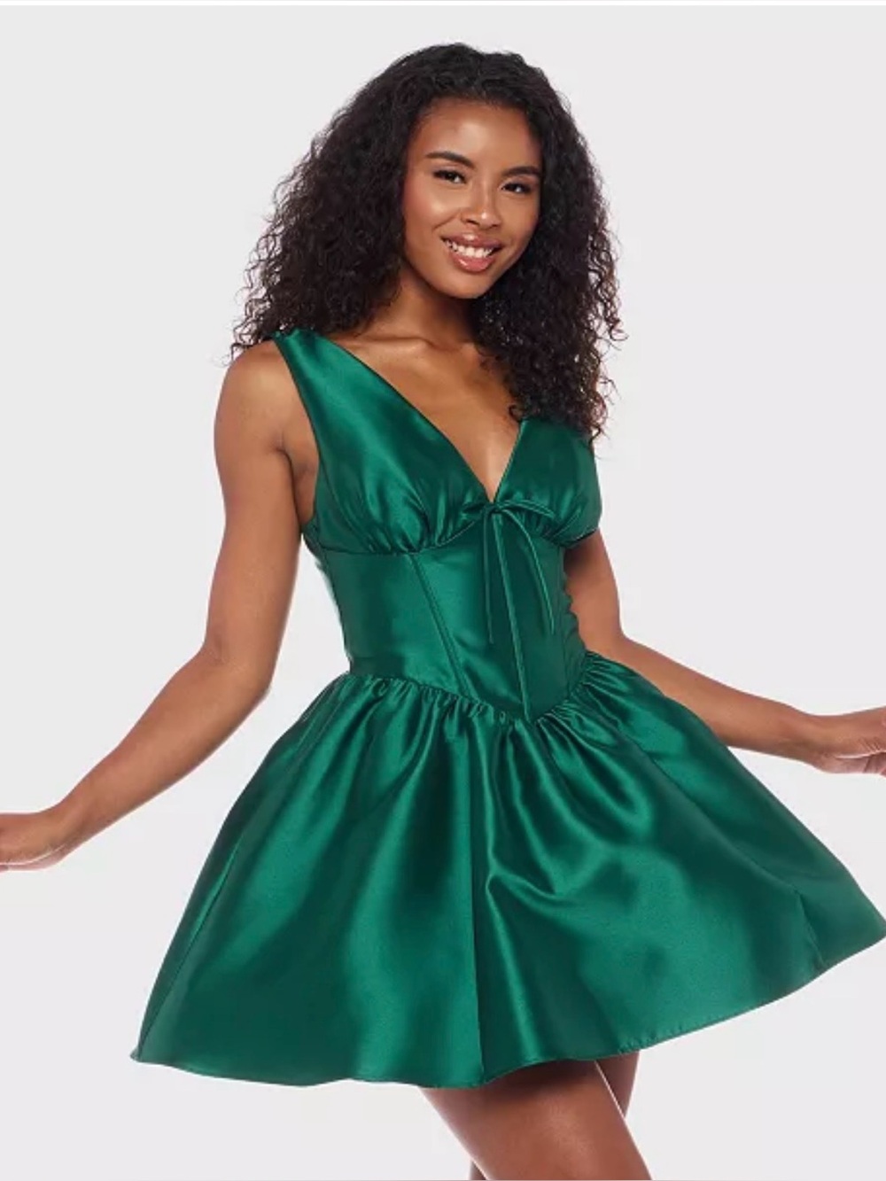 Alex & Sophia - Wide Strap V-Neck Party Dress Size 15/16
